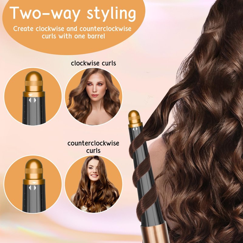 ZEPHBLOW Hair Long Conical Barrel for Dyson Airwrap, 0.78-1.4Inch/ 20-36mm Conical Long Curling Barrels Compatible with Airwrap HS01/05, Self-Curling Hair Roller Curlers Attachment, Gold