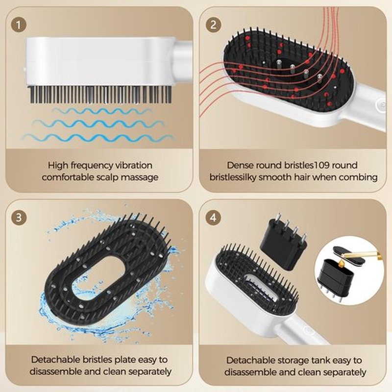 Laser Therapy Hair Growth Comb – FDA Cleared LLLT Device for Thinning Hair Regrowth, Vibrating Scalp Massager Promotes Fuller, Thicker Hair for Men & Women