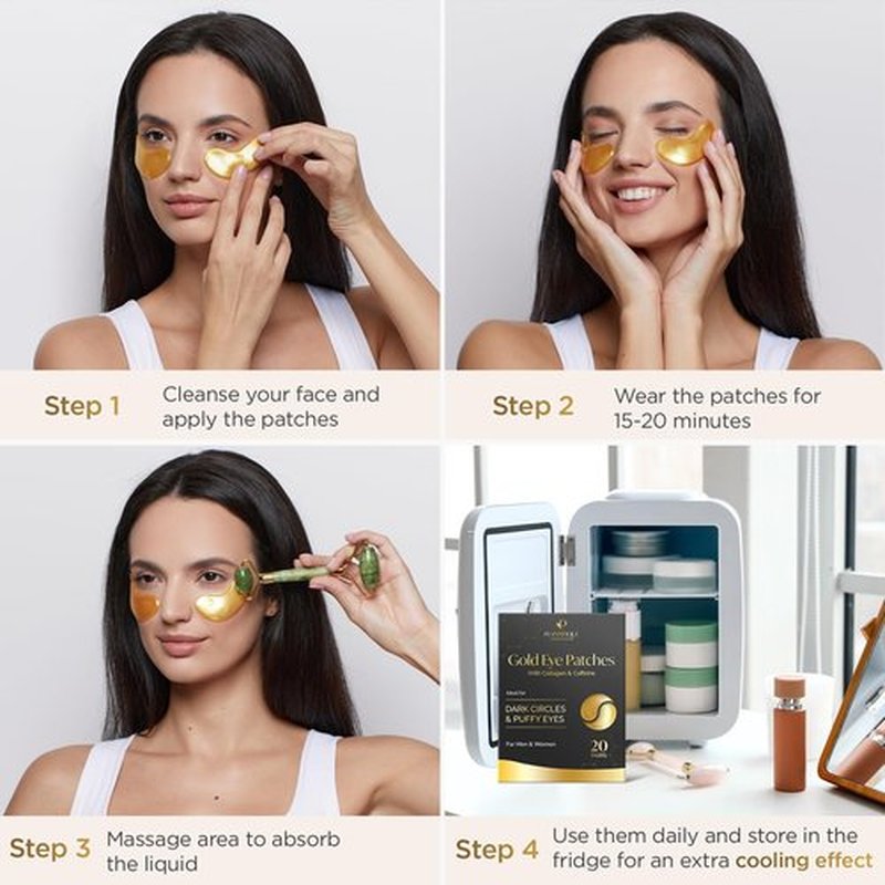 PLANTIFIQUE Foot Peeling Mask 2 Pack and Under Eye Patches for Dark Circles and Puffiness (20 pairs)