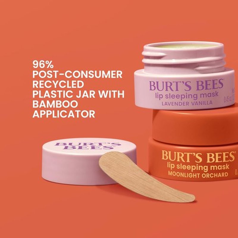 Burt’s Bees Lip Sleeping Mask - Lavender Vanilla Hydration with Hyaluronic Acid & Squalane | 0.45 oz.