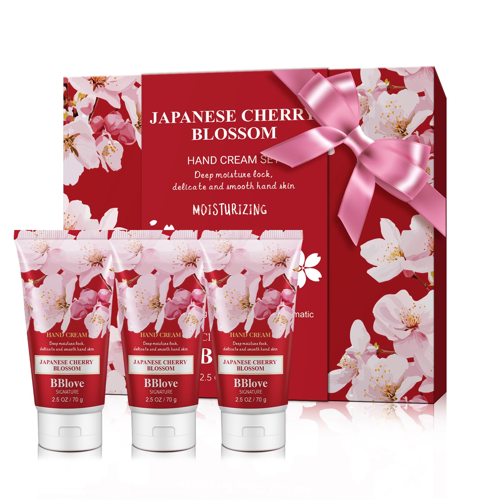 Vital Luxury Hand & Body Cream Gift Set, Hand Lotion Set Deeply Moisturizing for Rough Hands, Best Gift Ideas for Women,Travel Size, Japanese Cherry Blossom