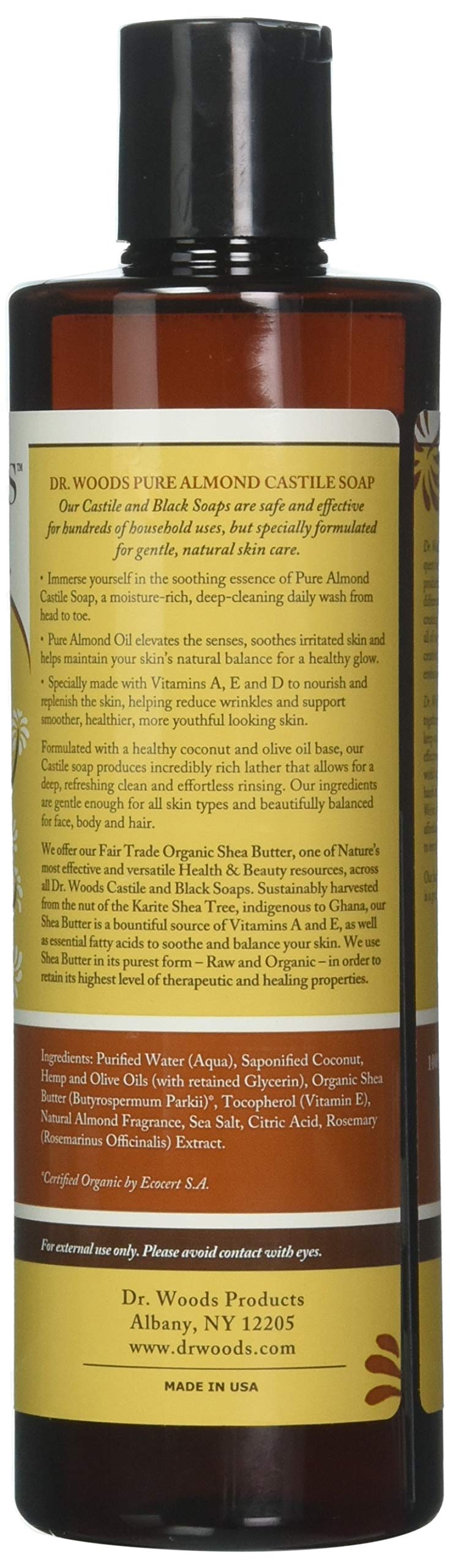 Dr. Woods Almond Castile Soap Shea Butter 16 Ounce