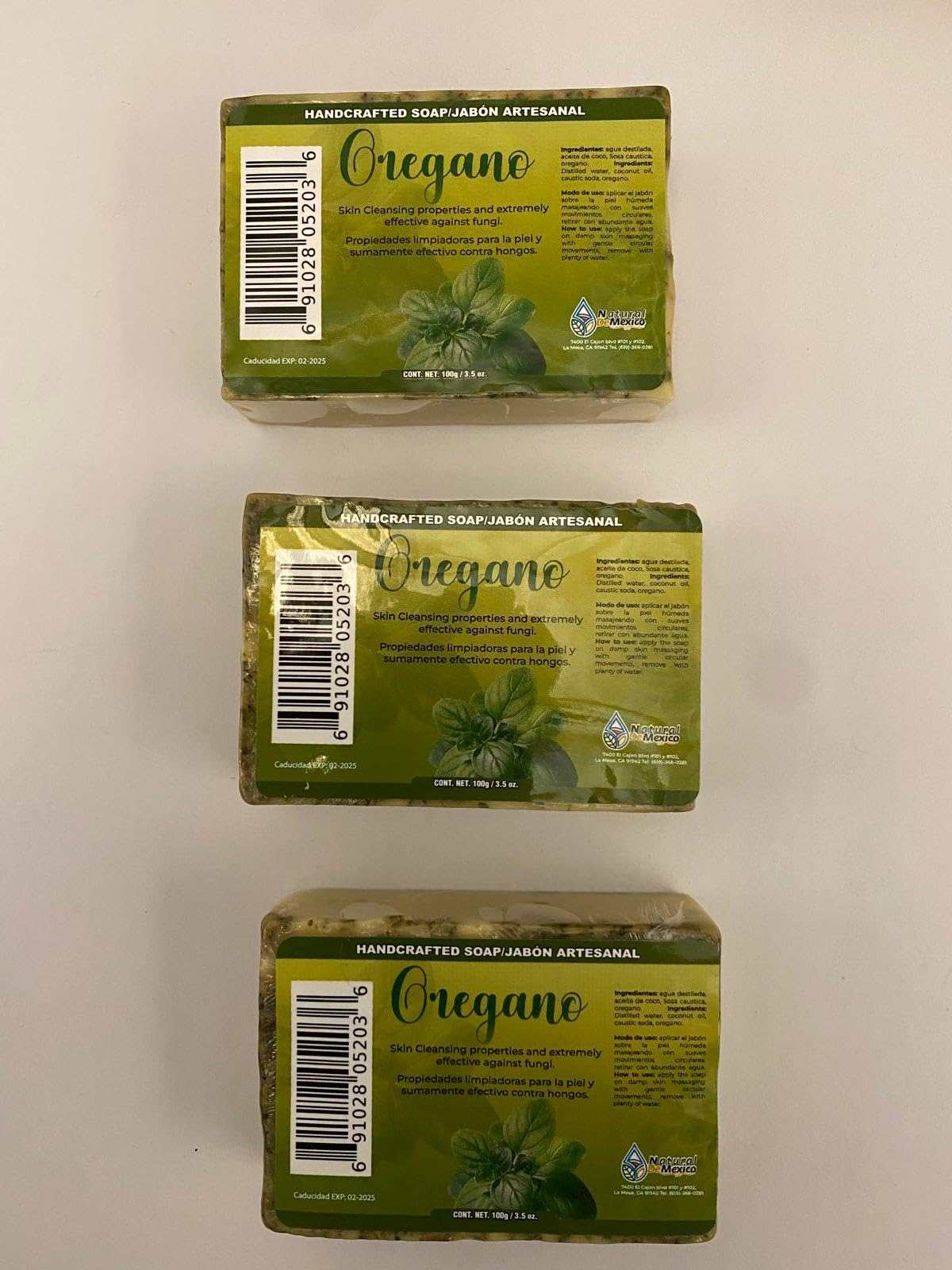 3 Pack Aceite de Oregano Oil Jabon de Barra Bar Soap