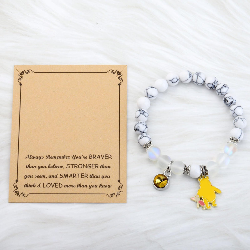FUSTMW Bear Friendship Gifts Bear Bracelet Cartoon Lover Gifts Bear And Friend Gift Inspirational Friend Gift