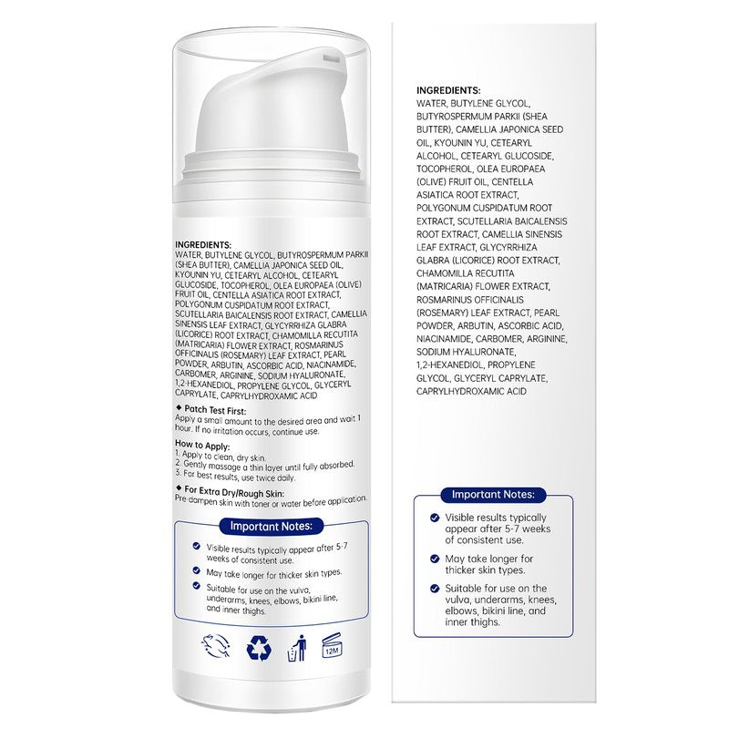 ZVSKISS Skin Bleaching Cream - for Intimate Areas & Body, Vitamin C Dark Spot Remover for Underarms, Knees, Elbows, Inner Thighs, Bikini Line, Sensitive Skin care Cream- 1.7fl oz