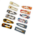 Parcce 12 Pieces Acrylic Resin Marble Hair Clips Set, Decorative Pearls Hair Barrettes Sweet Decorative Bobby Pins Hairpin Headwear Hair Accessories Headwear for Women and Girls…