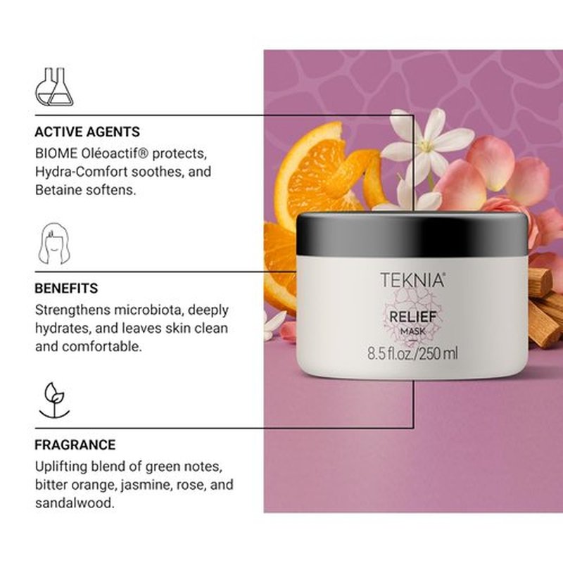 LAKMÉ Teknia Scalp Care Hydra Cream Gel Mask - Moisturizing Relief for Dry Scalp | 8.5 Fl Oz