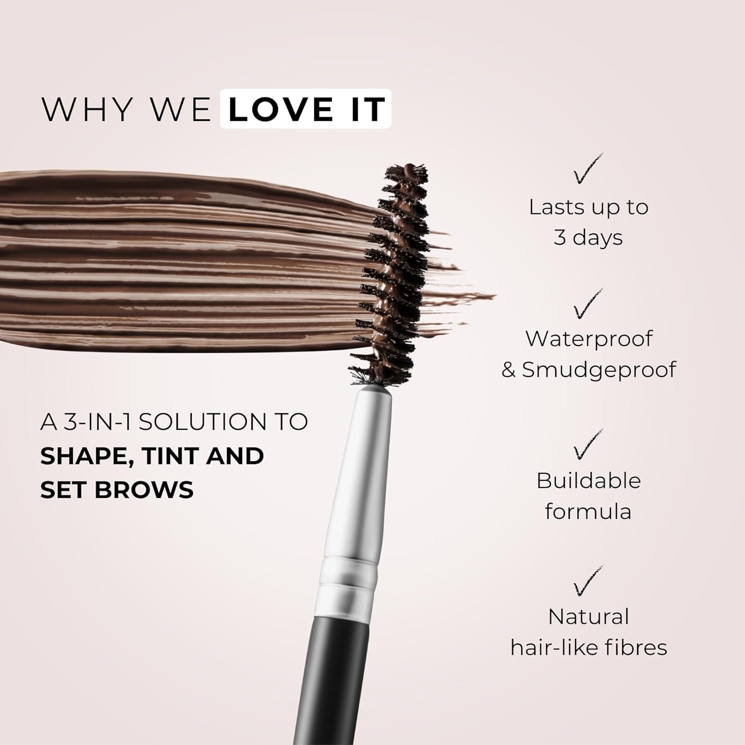 WUNDERBROW Eyebrow Gel - Waterproof & Smudgeproof Formula | Long-Lasting Auburn Shade, Vegan & Cruelty-Free
