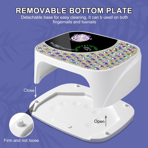 LIMEGIRL UV LED Nail Lamp Kit for Gel Polish Professional Fast Curing White Dryer Light Set with 4 Timer Settings Cordless Rechargeable Nail Art Cure Machine with UV Gloves and Automatic Sensor