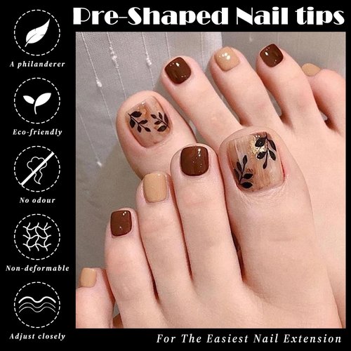 AddFavor Toe Nail Tips 420pcs Soft Gel Toe Nail Tips Matte Short Fake Toenail Tips Square Fake Toe Nails for Toe Nail Extensions Women Toe Press on Toenails DIY Salon, 15 Sizes Short Toe Tips