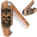 Beard Comb Personalized Gifts (Walnut, Skull)