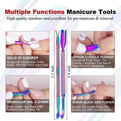 Gel Polish Remover, Gel Remover Kit Includes Cuticle Oil for Nail & Nail Polish Remover Tool No Soaking or Wrapping Removes Gel Polish in 2-5 Minutes