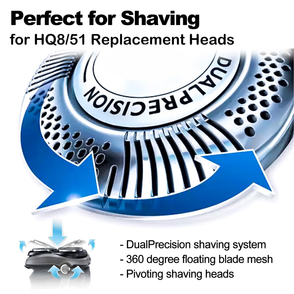 SH50 Shaver Replacement Heads for Series 5000 Razors, (Blue)