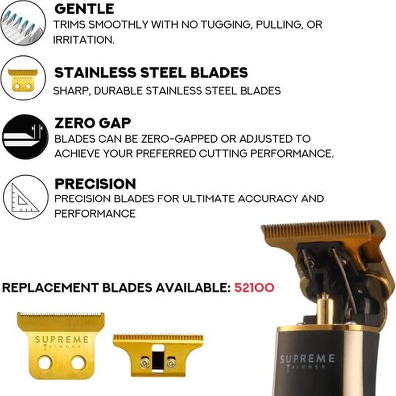 Supreme Trimmer 2-in-1 T-Shaper & Crunch Foil Shaver - Electric Razor & Beard Trimmer Kit | Gold