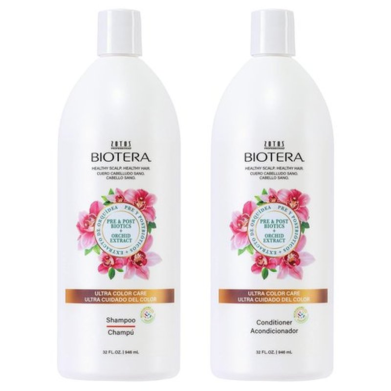 Biotera Ultra Color Care Shampoo & Conditioner Set - Prolongs Vivid Color-Treated Hair | Vegan, Paraben & Sulfate Free | 32 Fl Oz