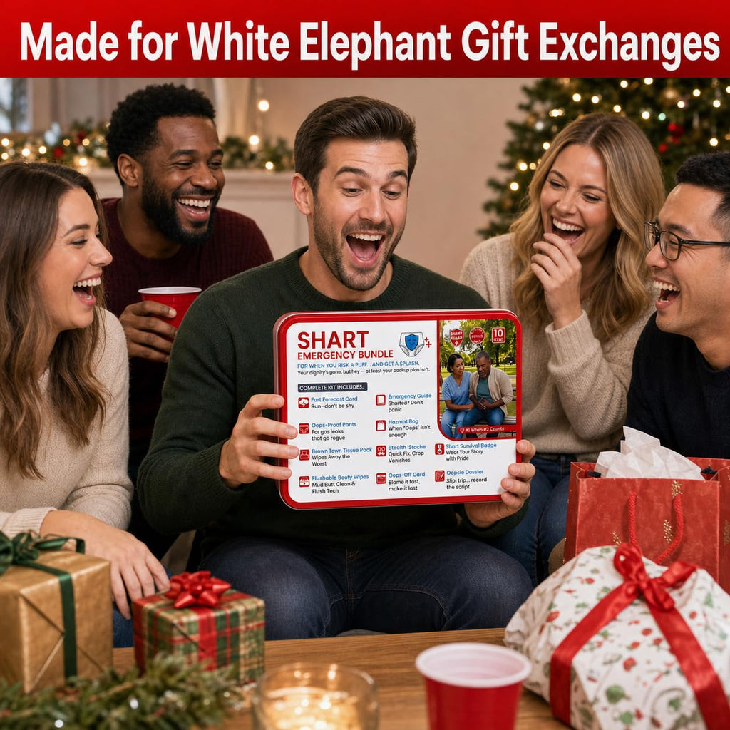 VANCON Funny Gag Gift Emergency Kit – Hilarious Practical Joke Survival Kit, Novelty White Elephant Gift for Adults