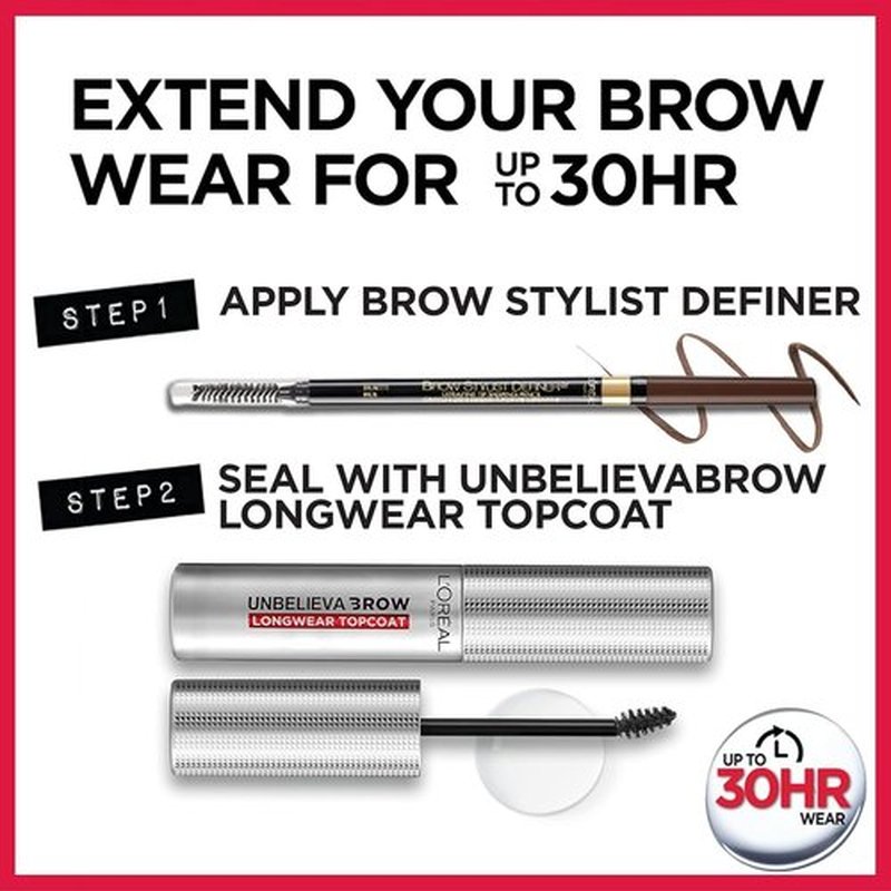L'Oreal Paris Makeup Brow Stylist Definer Waterproof Eyebrow Pencil,Ultra-Fine Mechanical Pencil,Draws Tiny Brow Hairs and Fills in Sparse Areas and Gaps,Blonde,0.003 Ounce,(Pack of 2)