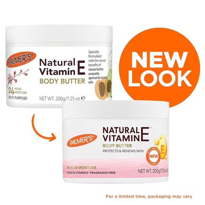 Palmer's Natural Vitamin E Body Butter - Deeply Moisturizing Formula | 7.25 Ounce