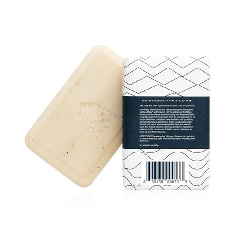 Oars + Alps Exfoliating Bar Soap for Men - Deep Cleaning with Shea Butter & Jojoba Oil | 1 Pack