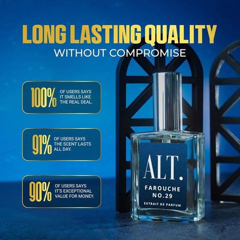 ALT. FRAGRANCES Farouche No. 29 - Long-Lasting Bold Citrus Vanilla Perfume for Men | 100ml Extrait de Parfum
