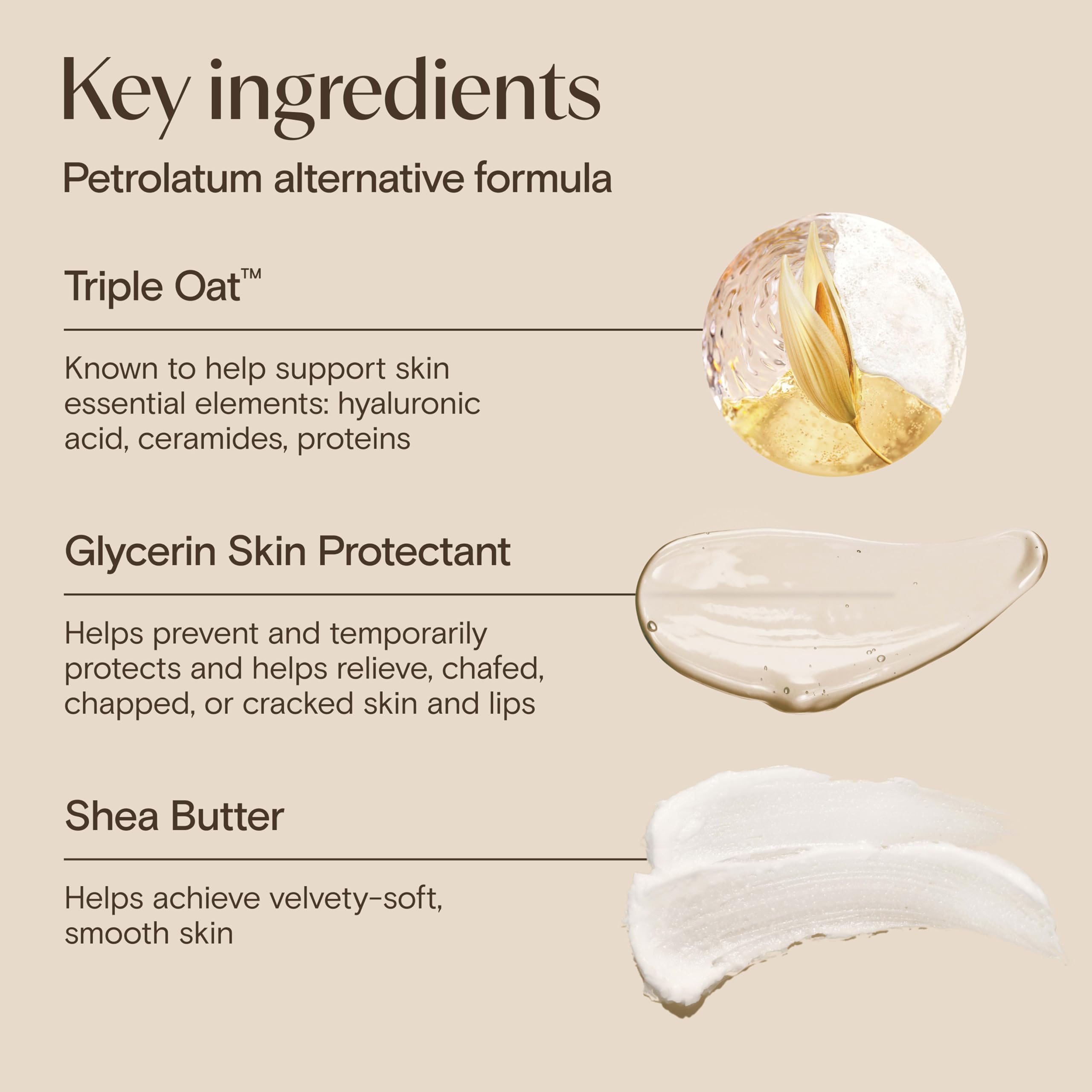 Aveeno Skin Relief Healing Ointment, for Extra Dry, Cracked & Sensitive Skin, 72-Hour Protectant with Triple Oat, Shea Butter & Glycerin, Fragrance-Free for Body, Face, Hands, Lips 7.2 oz