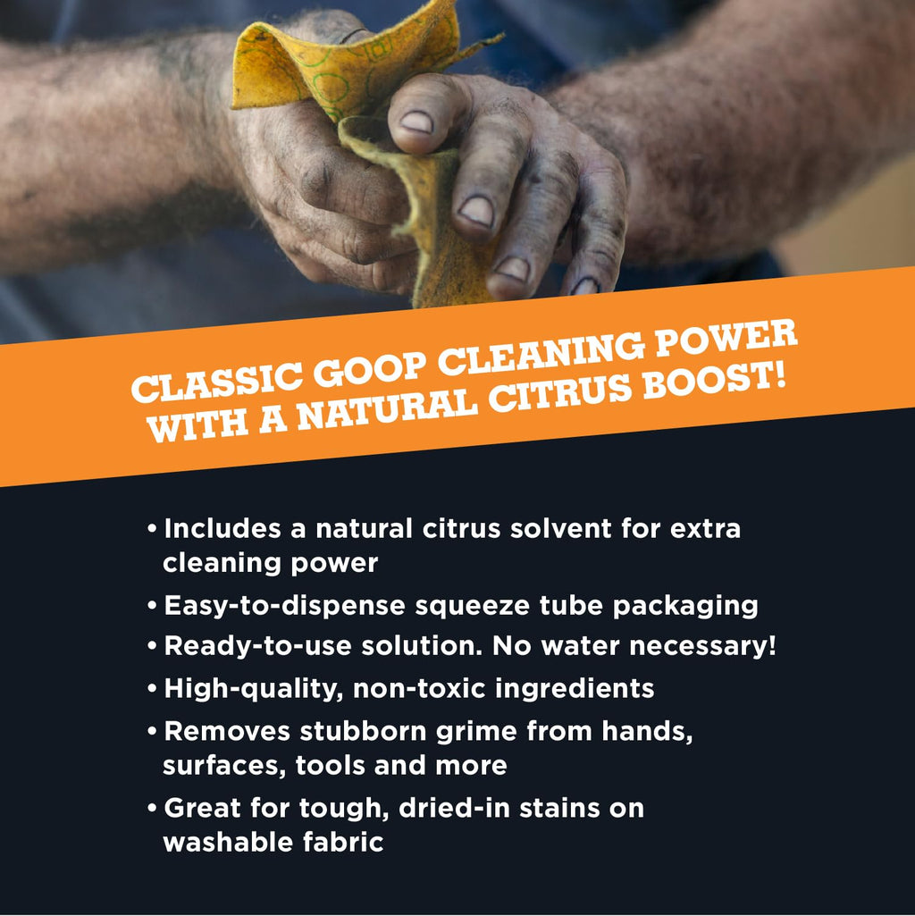 GOOP Orange Multi Purpose Hand Cleaner and Stain Remover - 5 oz Tube (Pack of 3)
