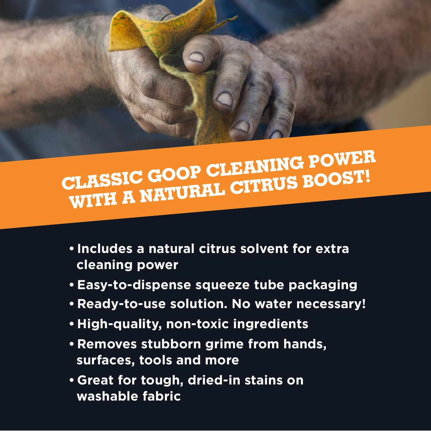 GOOP Orange Multi Purpose Hand Cleaner and Stain Remover - 5 oz Tube (Pack of 3)