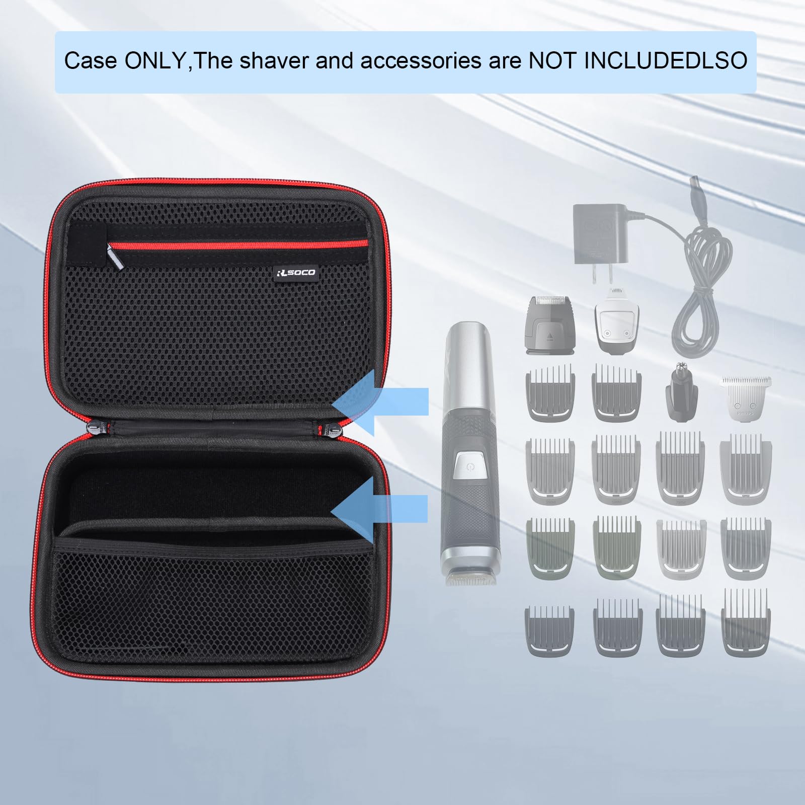 RLSOCO Case for Philips Norelco All-in-One 3000 Series Trimmer & Multigroom 5000 Series, Fits for Philips MG3919/50,MG3939/50,MG5970/49,MG5910/49,MG3740/15,MG5995/40,MG3740/40,MG3770/40 and More