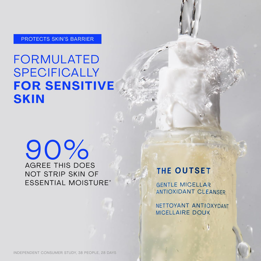 The Outset Micellar Gel Face Cleanser, Gentle Face Wash & Makeup Remover