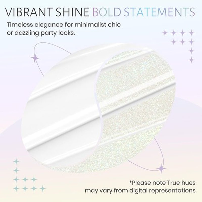 Solid Gel Nail Polish Set,Ombre Pat Painting Gel & Nail Art,6G Full-size 2 Colors White & Glitter White Soak Off UV Gel Polish kit,Manicure Salon DIY Design at Home Gift for Woman
