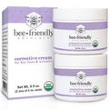 BeeFriendly Organic Corrective Cream, USDA Certified Face Moisturizer Rich Revitalizing Night Cream For Sensitive Skin Aids With Fine Lines, Wrinkles, Crows Feet, Eyes, Face, Neck 4 oz (2 Jars in box)