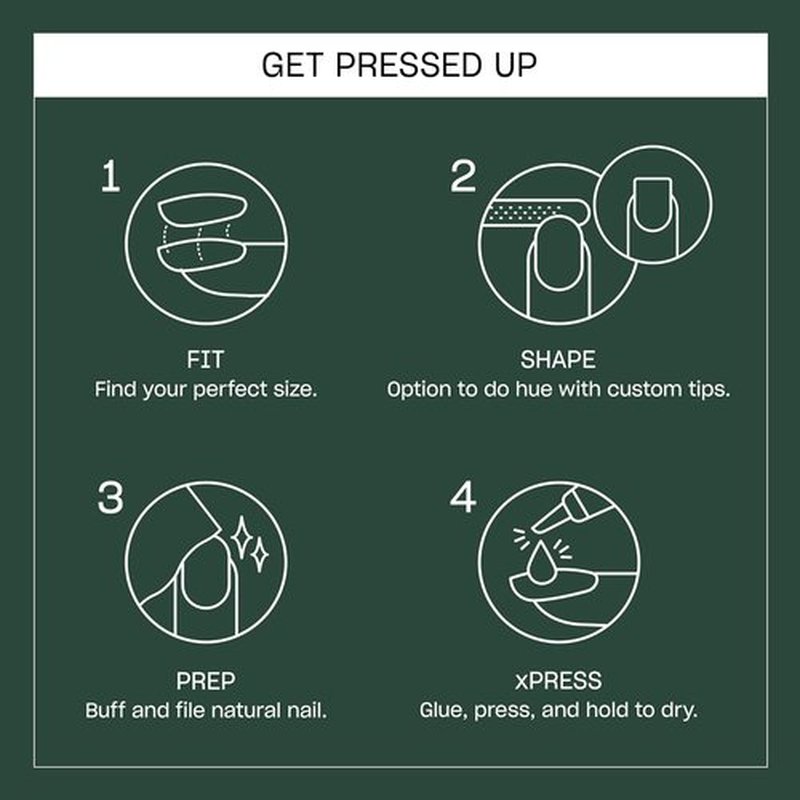 OPI On Point Press On Nails - Short Round Classic & Accent Nail Art | 24 Count With Glue | Long-Lasting & Reusable