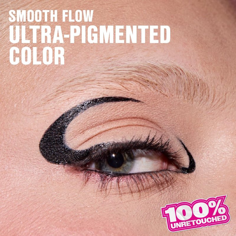 Wet n Wild Mega Last Liquid Eyeliner - Waterproof, 16-Hour Wear, Ultra-Fine Brush - Black, Cruelty-Free & Vegan