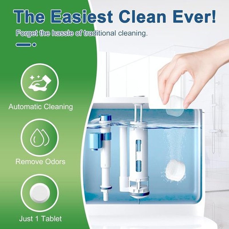Msvvko Toilet Bowl Cleaner Tablets - 30 Pack | Automatic Hands-Free Continuous Cleaning Solution