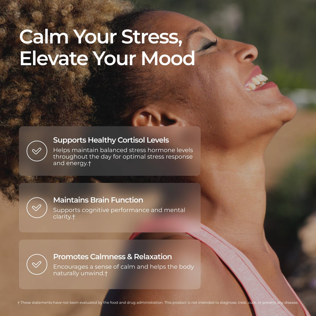 Livingood Daily Stress Support, 12-in-1 Supplement with Ashwagandha, Reishi Mushroom, Vitamin B6, Adaptogenic Herbs & Magnesium, Supports Mood & Calm, Gluten Free, Vegan, 60 Vegetarian Capsules