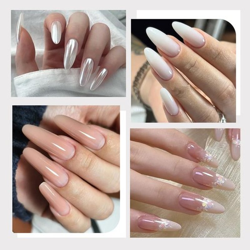 Fcozpjk Sandwich Dual Nail Forms for Builder Gel, 180PCS Nail Forms with Brush Pen File Polygel Extension Tools Kit Top & Bottom Dual Form System Guide Lines Tips Professional Manicure Supply (Almond)