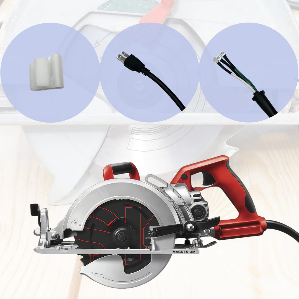 95104L Circular Saw Power Cord Compatible with SKILSAW Saw SPT77W, SPT77WM, SPT77WML, SPT78W, SPT70WM, SPT78MMC, SPT70V, SPT55, and HD77-02