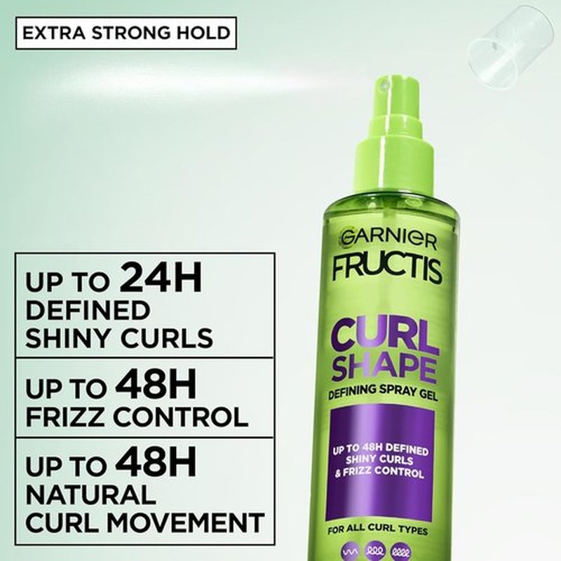 Garnier Fructis Curl Shape Defining Spray Gel - No Frizz Formula, 8.5 Fl Oz, 3 Pack