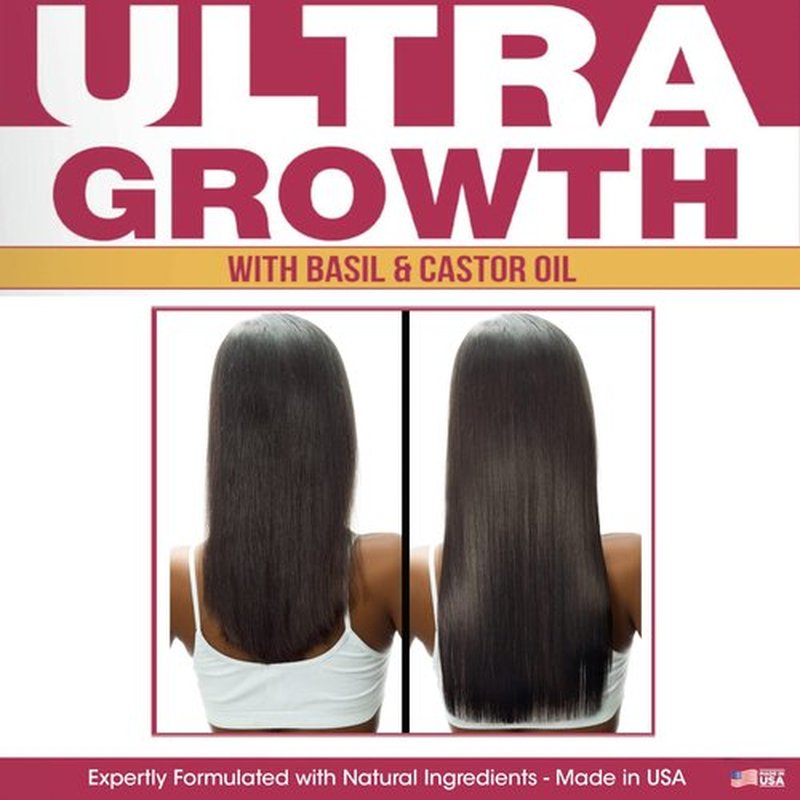 Difeel Ultra Growth Basil & Castor Hair Oil Leave in Conditioning Treatment 8 oz. - Large Bottle
