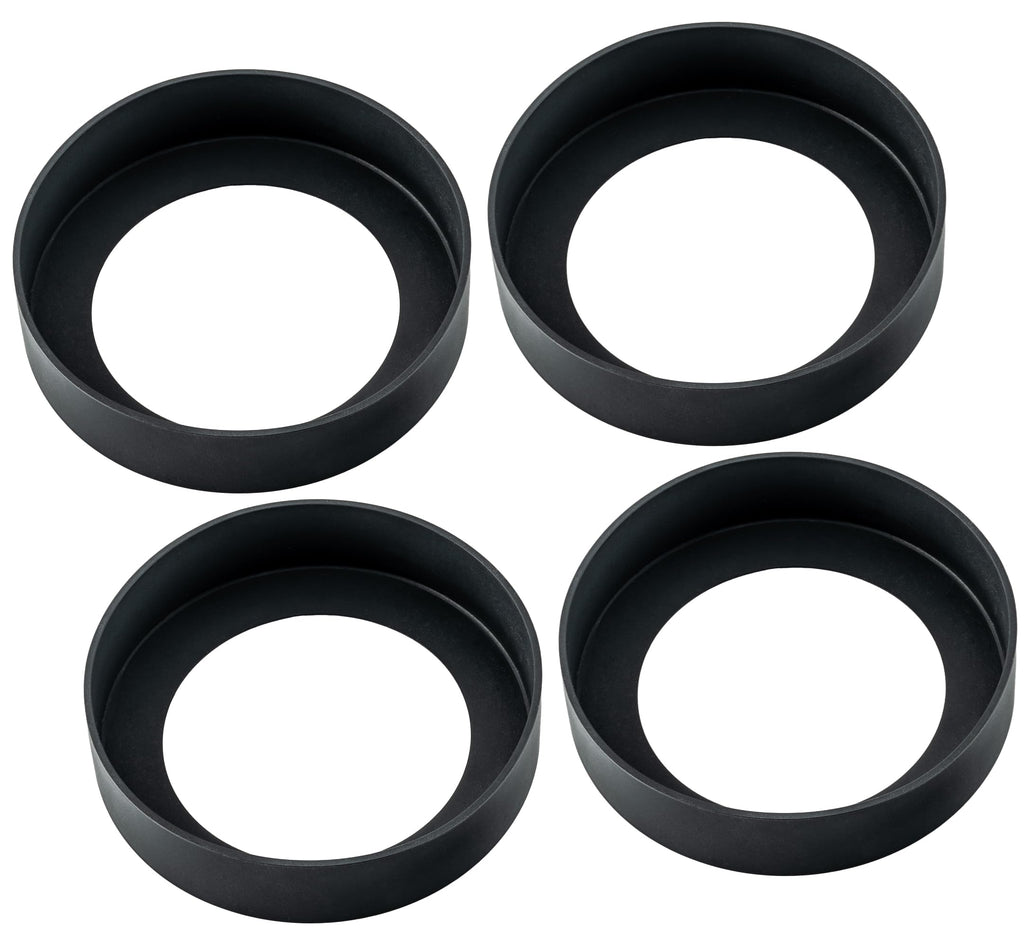 Silicone Rubber Pads for 16oz Glass Soap Dispensers - Slip-Resistant Bottoms (4, Black)