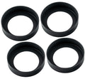 Silicone Rubber Pads for 16oz Glass Soap Dispensers - Slip-Resistant Bottoms (4, Black)
