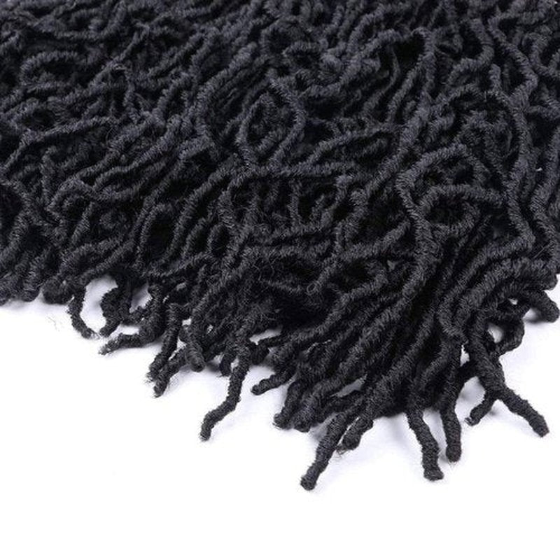 8 Packs Soft Locs Crochet Hair Pre Looped 24 Inch Faux Locs Crochet Braids for Butterfly Locs Synthetic Hair For Black Women (1B, 24 Inch (Pack of 8))