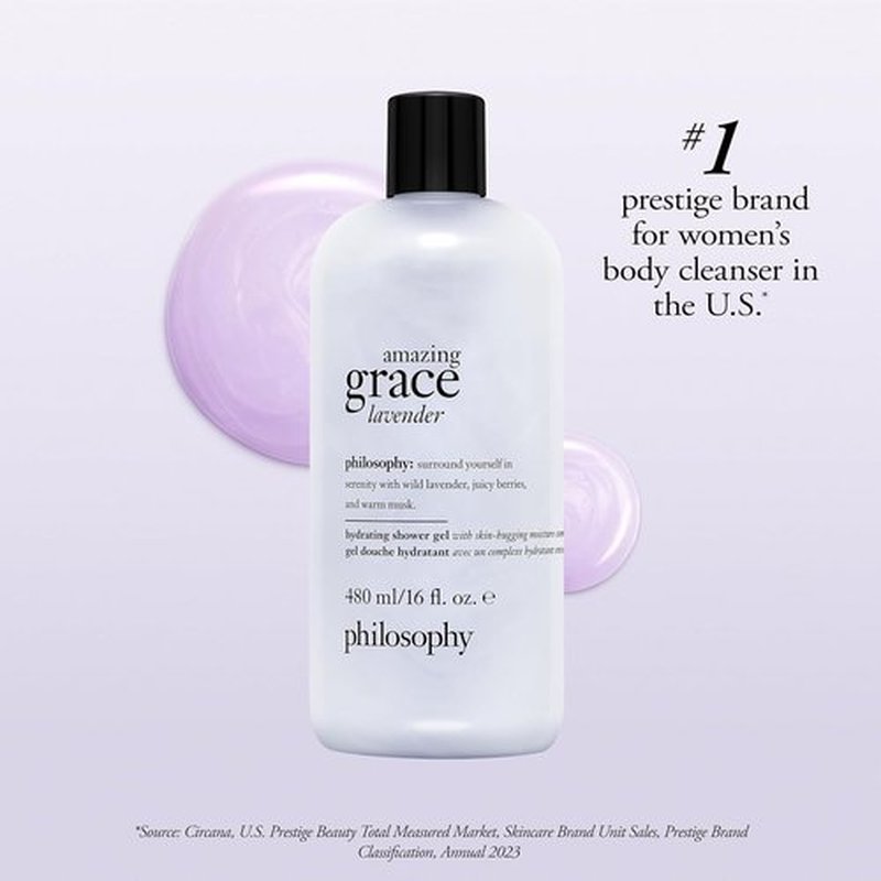 Philosophy Amazing Grace Hydrating Bath & Shower Gel - Soothes & Comforts Dry Skin - Vegan Formula