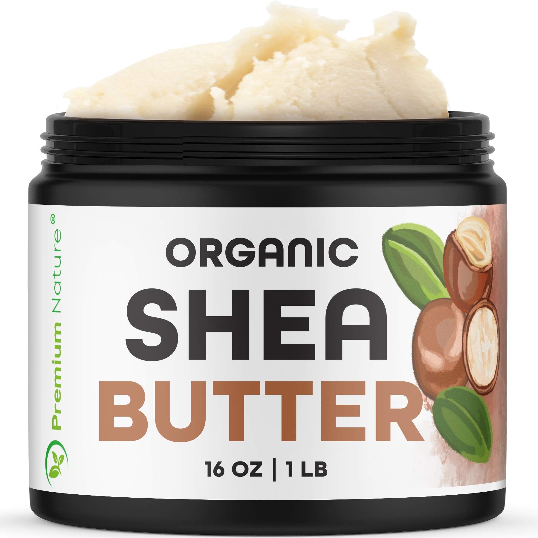 Pure Shea Butter Raw Organic for Skin Pure Virgin Unrefined Body Lotion Stretch Mark Skin Care Scar Cream Organic Shea Butter Raw Unrefined African Shae Manteca de Karite Organica Pura 16 oz