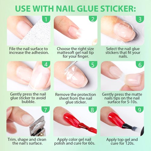 Saviland Press on Nail Glue Gel Set - 2PCS Solid Nail Glue Gel for Acrylic Nails Glue Gel for Press On Nails U V LED Glue Gel for Fake Nail Tips for Beginners Home DIY Nail Salon 15ML Each 6