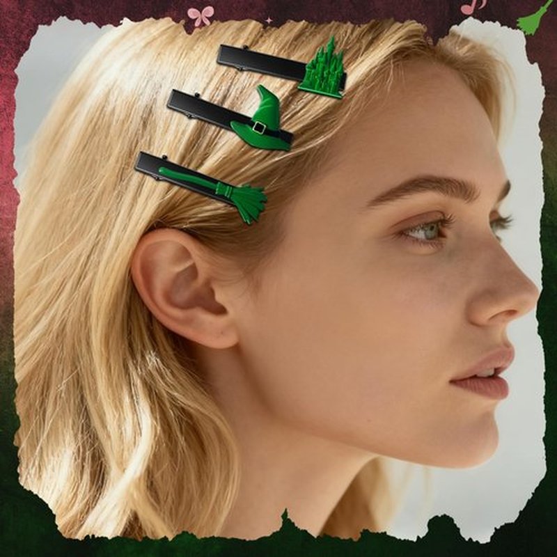 6Pcs Magical Witch Fairy Hair Clips for Women Girls - Cute Hair Accessories with Green Broom, Castle, Witch Hat, Pink Magic Wand, Butterfly & Crown, Merch Gift for Fans & Party Favor