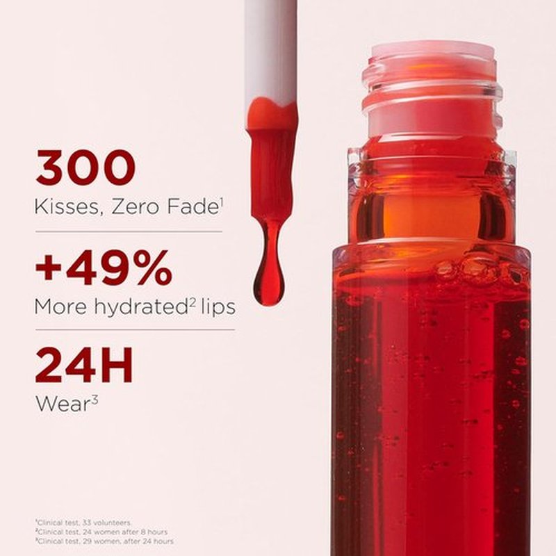 Clarins Water Lip Stain - Buildable Matte Finish, Kiss-Proof & Lightweight | 0.2 Fl Oz with Hyaluronic Acid