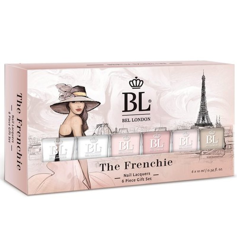 BL The Frenchie Luxury 6 Pack Multi-color French Manicure Professional Nail Polish Set
