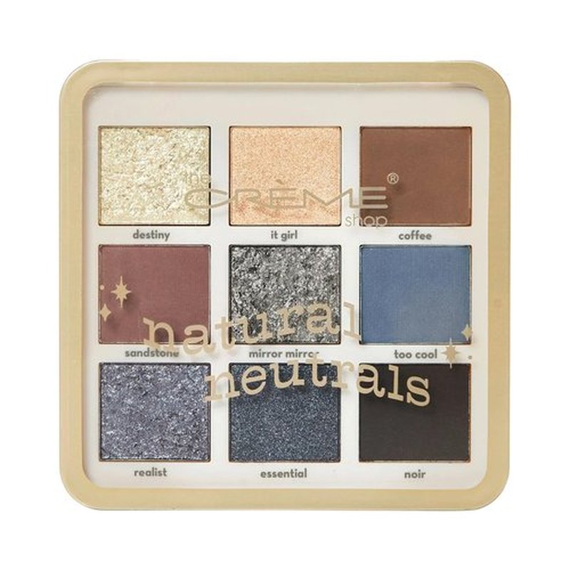 The Crème Shop Neutral Eyeshadow Palette - 9 Highly Pigmented Shimmer & Matte Shades