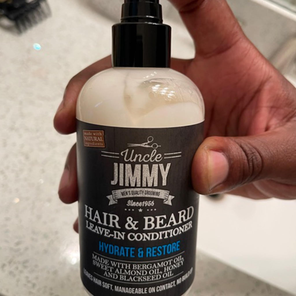 Uncle Jimmy Clean, Condition & Style Regimen for Fine & Medium Hair – 3-Step Hair Care System with Shampoo, Conditioner & Styling Cream – Lightweight Moisture & Hold for Men’s Natural Hair & Waves
